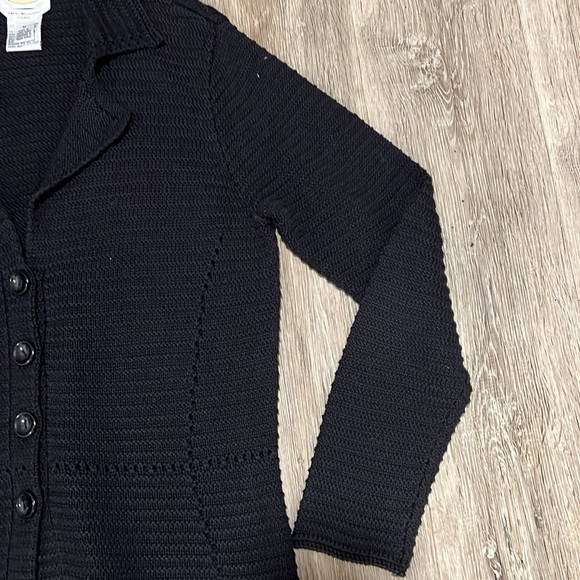 Talbots 100% Mercerized Cotton Heavy Button Up Sweater - Picture 5 of 13